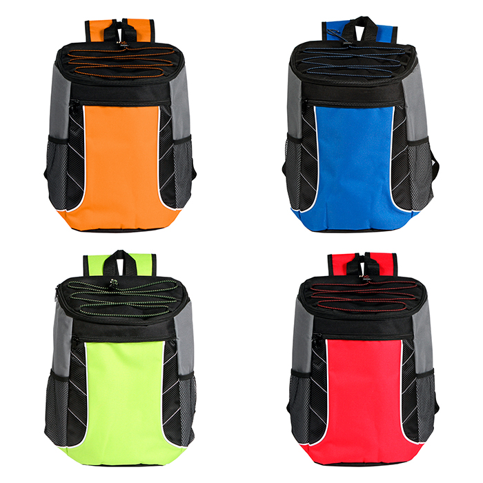 HIELERA BACKPACK CON TENSORES Y BOLSAS LATERALES E412